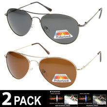 Load image into Gallery viewer, Aviator 30011P Polarized Sunglasses | 2 Pack Combo