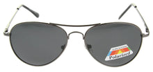 Load image into Gallery viewer, Aviator 30011P Gun Metal Polarized Sunglasses | Front View