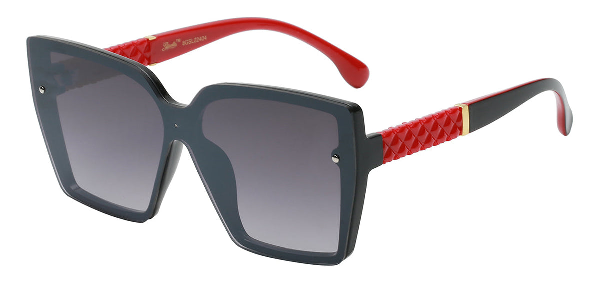 Giselle 22404 Black Red | Vintage Style Women's Oversize Fashion