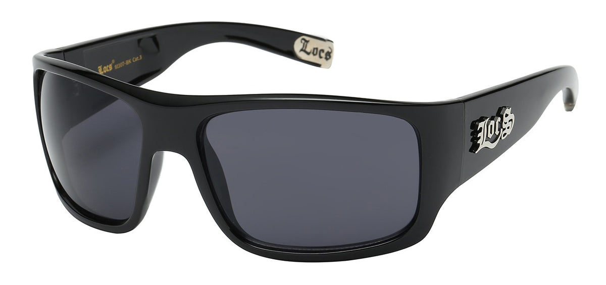 Locs 91107 Black Sunglasses Designer Hardcore Gangster LARGE Shades