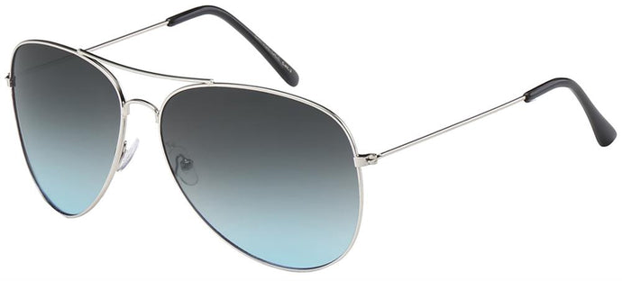 Aviator 106 Silver Blue-Smoke | Classic Pilot Sunglasses