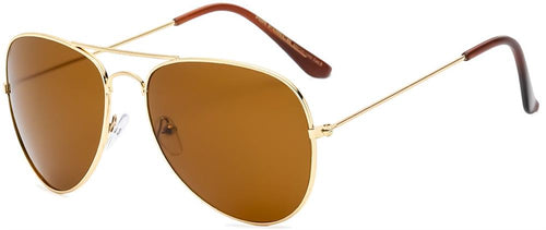 Aviator 121 Gold Brown | Classic Pilot Sunglasses