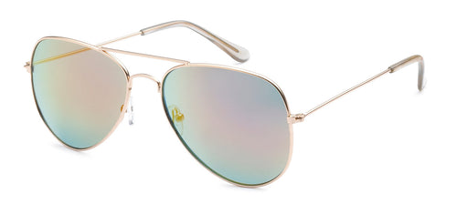 Aviator 101 Gold Yellow-Red | Classic Pilot Sunglasses