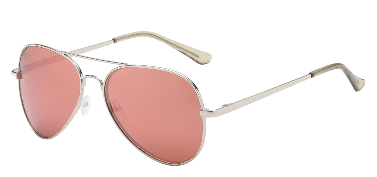 Aviator 109 Silver Pink | Classic Pilot Sunglasses