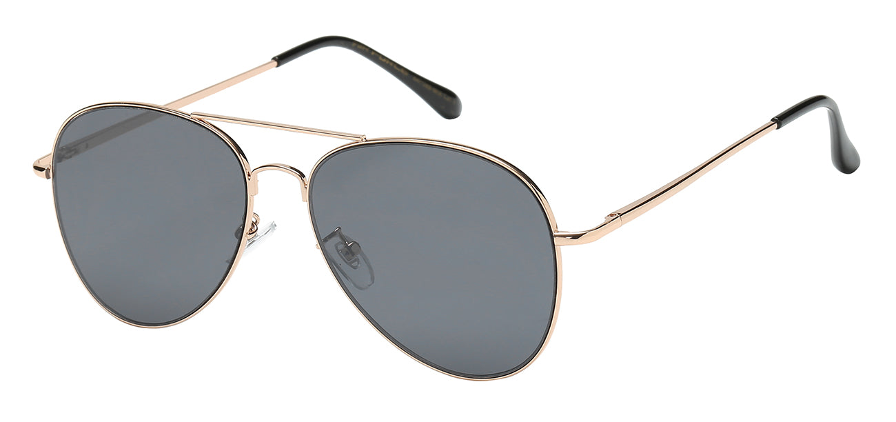 Aviator 588 Gold Black | Classic Pilot Sunglasses