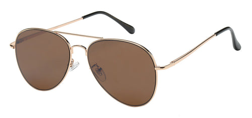 Aviator 588 Gold Brown | Classic Pilot Sunglasses