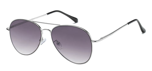 Aviator 588 Silver Smoke | Classic Pilot Sunglasses