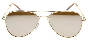 Aviator 30011 Gold Mirror Sunglasses | Front View