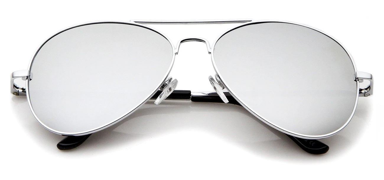 Aviator 30011S Silver Mirror | Premium Military Sunglasses