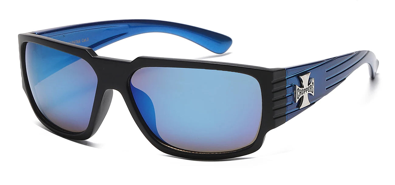 Choppers 6744 Black Blue | Biker Sunglasses