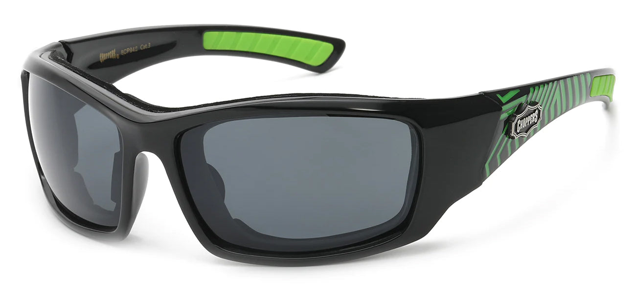 Choppers 942 Black Green | Biker Sunglasses