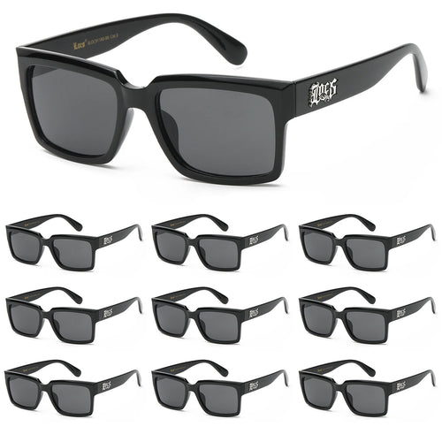 10 Pack Bulk Sunglasses | Locs 91156 Black