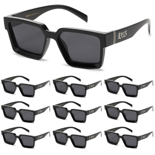 10 Pack Bulk Sunglasses | Locs 91209 Black