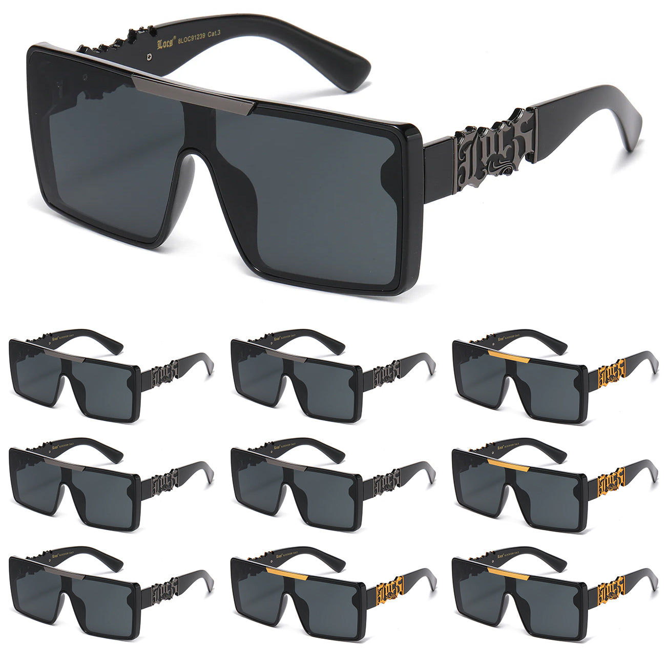 10 Pack Bulk Sunglasses | Locs 91239 Mix