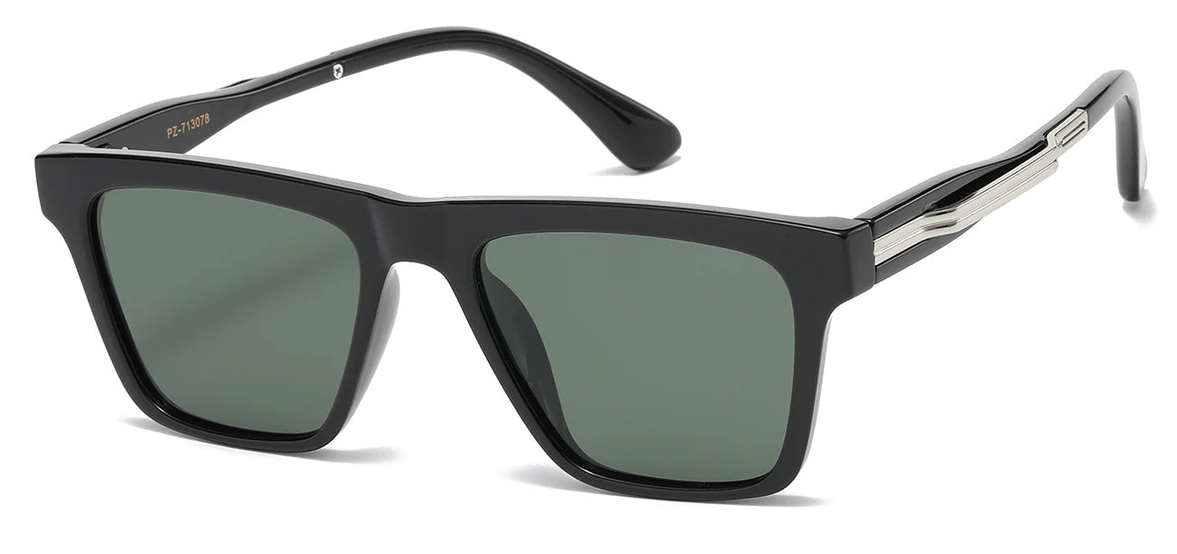 Polarized 713078 Black Silver | Glare-Blocking Sunglasses