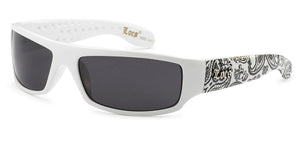 Locs 9003 White Black Bandana | Gangster Sunglasses