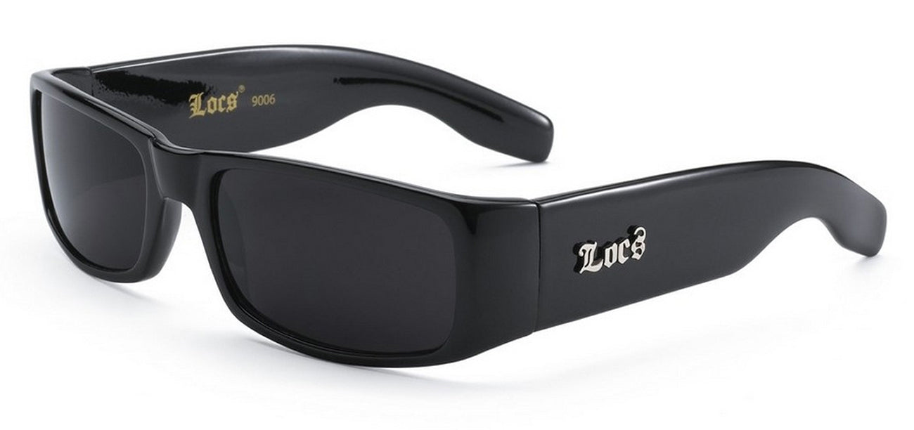 Locs 91010 Black Sunglasses | Gangster Square FLAT TOP