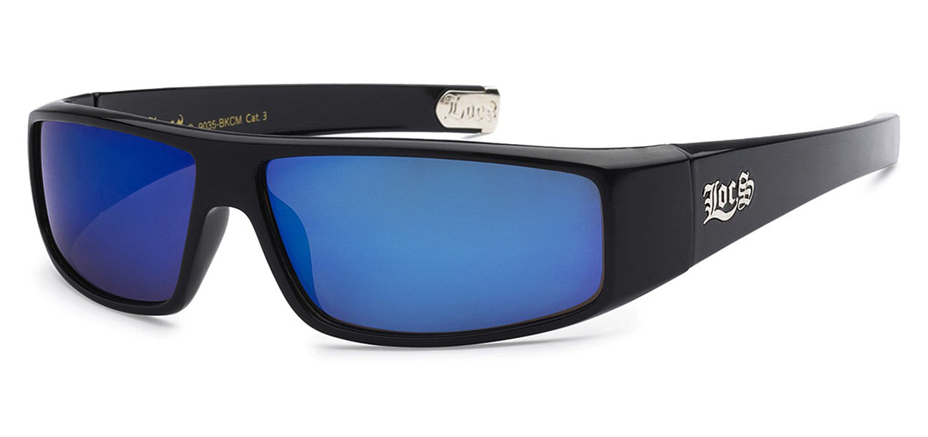 Locs 9035 Black Blue Mirror | Gangster Sunglasses
