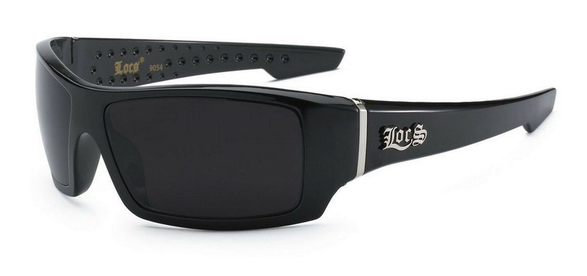 Locs 9054 Black Sunglasses | Gangster Men's Big Wrap