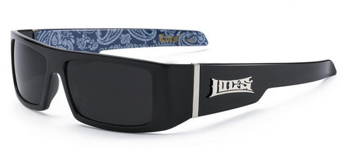 Locs 9058 Black Blue Bandana | Gangster Sunglasses