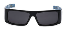 Load image into Gallery viewer, Locs 9058 Black Blue Bandana Sunglasses | Front View