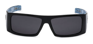 Locs 9058 Black Blue Bandana Sunglasses | Front View