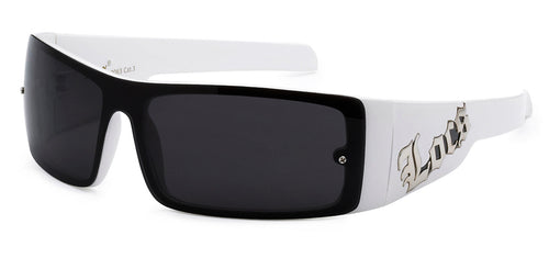 Locs 9063 White Sunglasses | Gangster Sunglasses