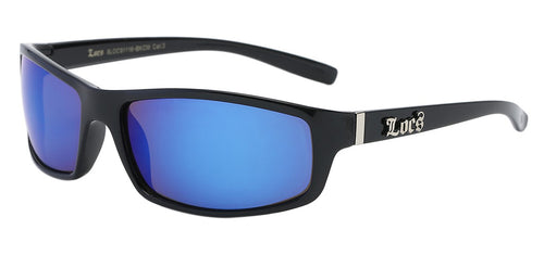 Locs 91116 Black Blue Mirror | Gangster Sunglasses