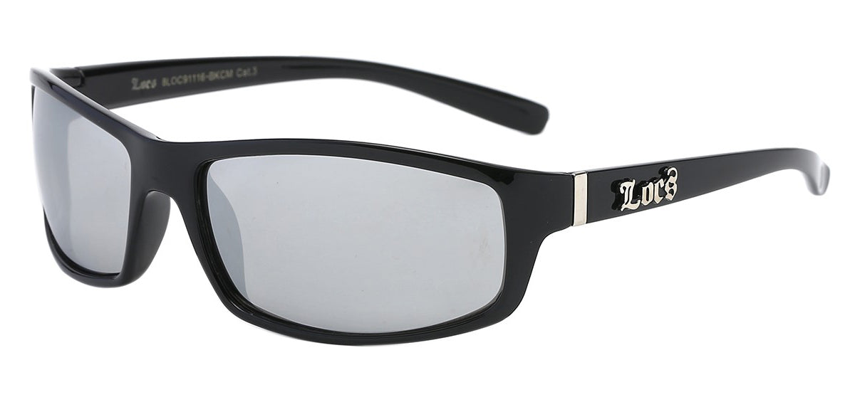 Locs 91116 Black Mirror | Gangster Sunglasses