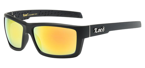 Locs 91132 Matte Yellow Mirror | Gangster Sunglasses