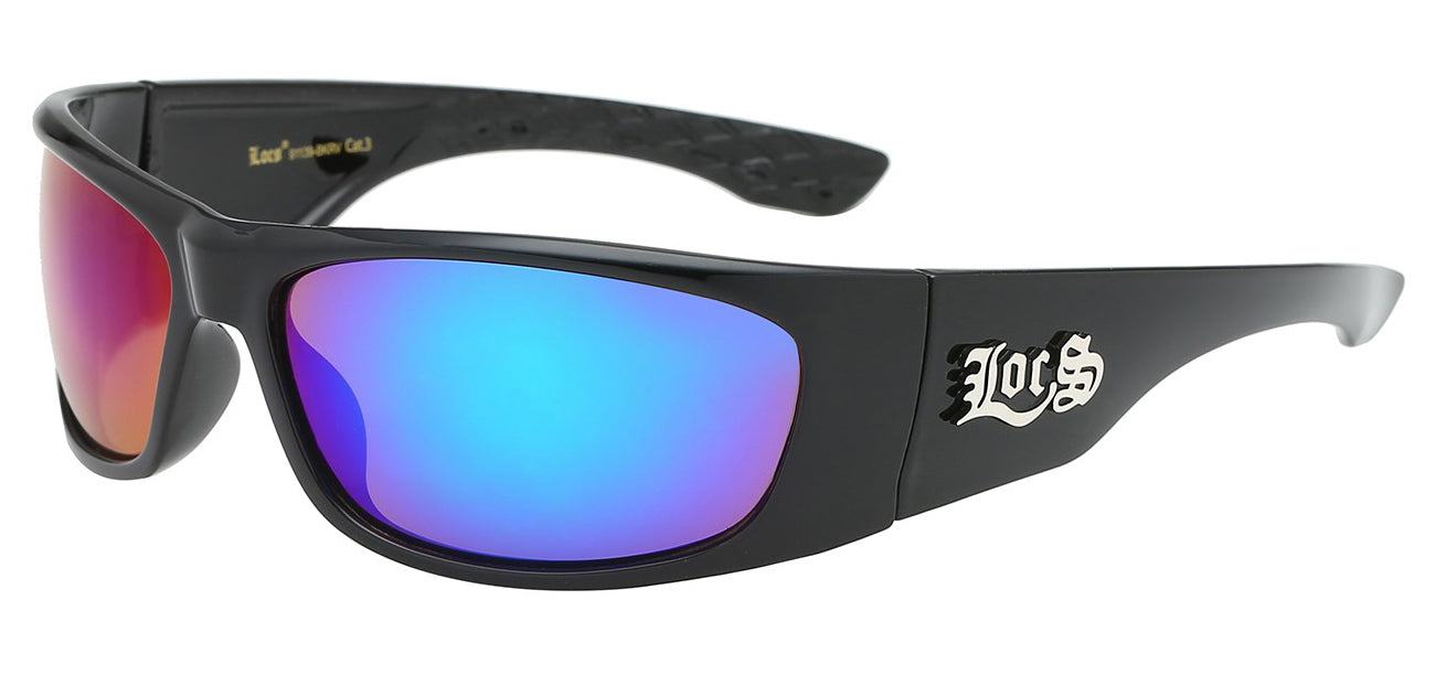 Locs 91139 Black Revo Mirror | Gangster Sunglasses