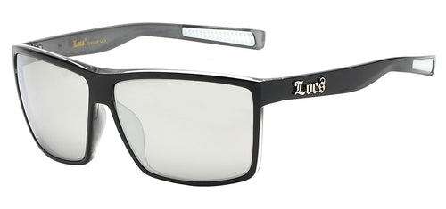 Locs 91141 Black White | Gangster Sunglasses